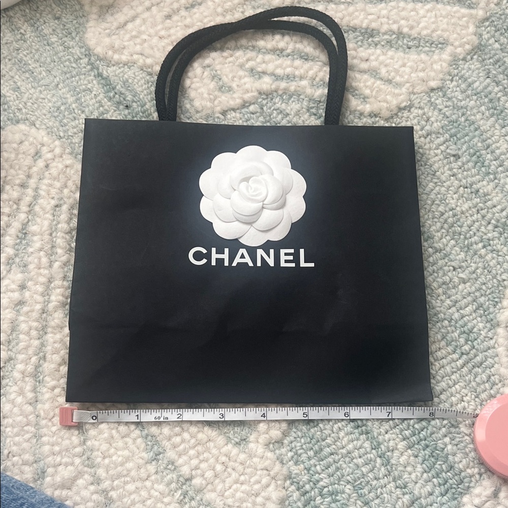CHANEL Black and White Floral Tote